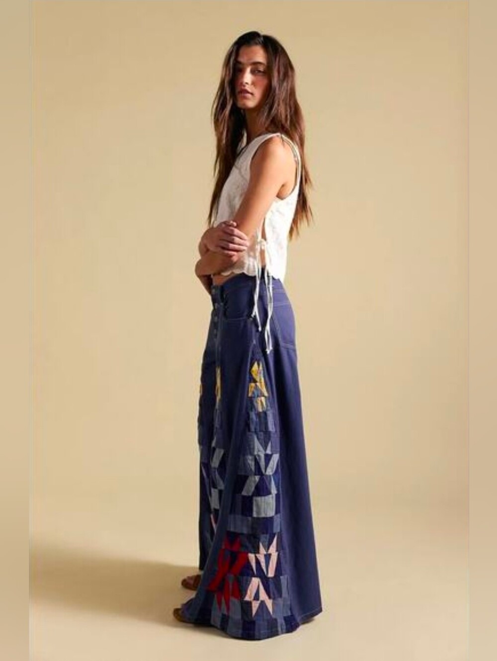 We The Free Kaleidoscope Wide Leg Jeans Size 26 SOLD OUT - Picture 2 of 12